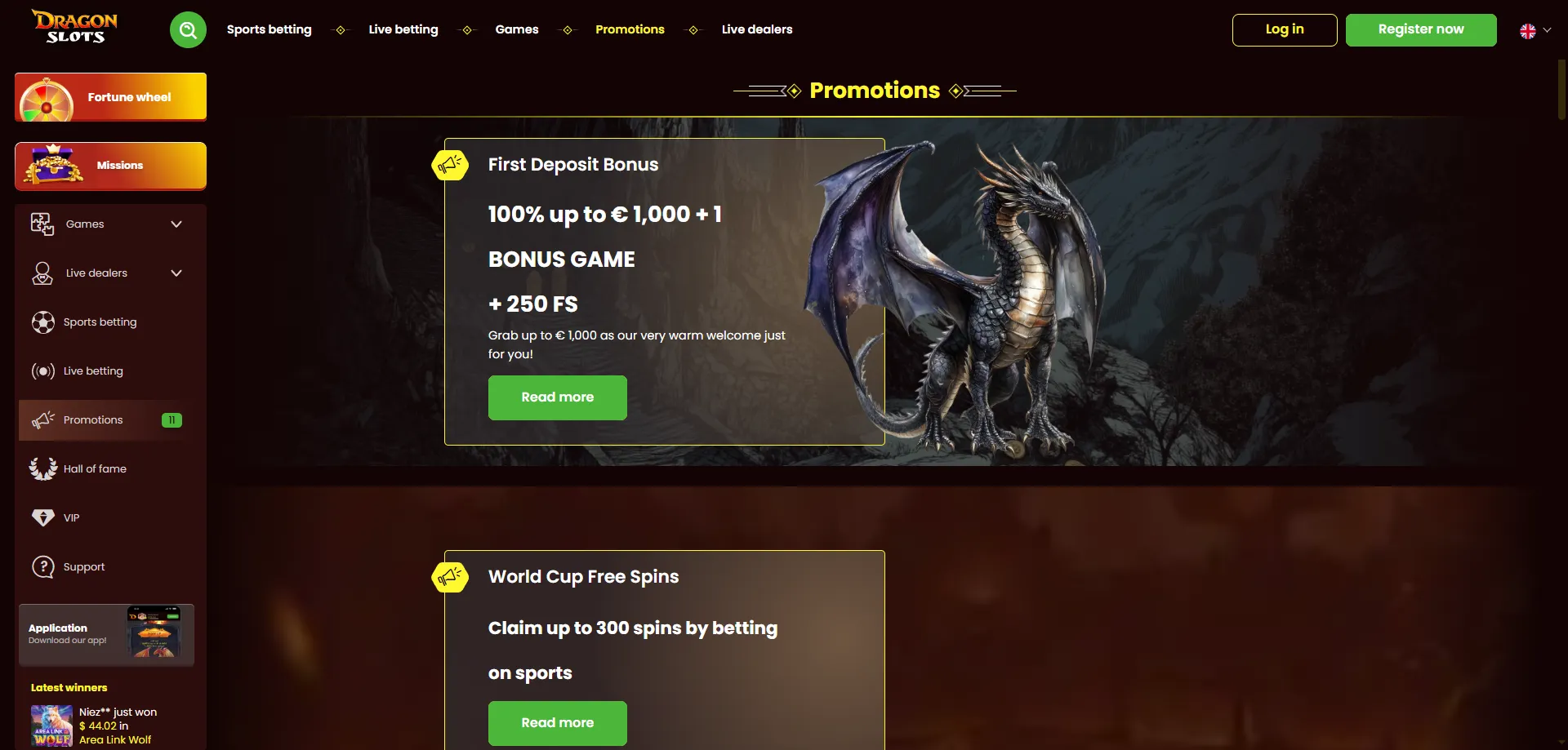 DragonSlots live casino games with real dealers — NZD tables available
